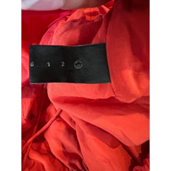 SIR. Lucelia Puff-Sleeve red backless Minidress Size 3/ L - Picture 9 of 9